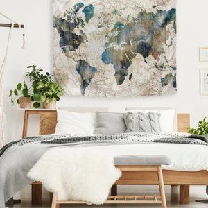 World Map Tapestry- Microfiber PI Creative Art Celestial Map Tapestry (Wayfair)